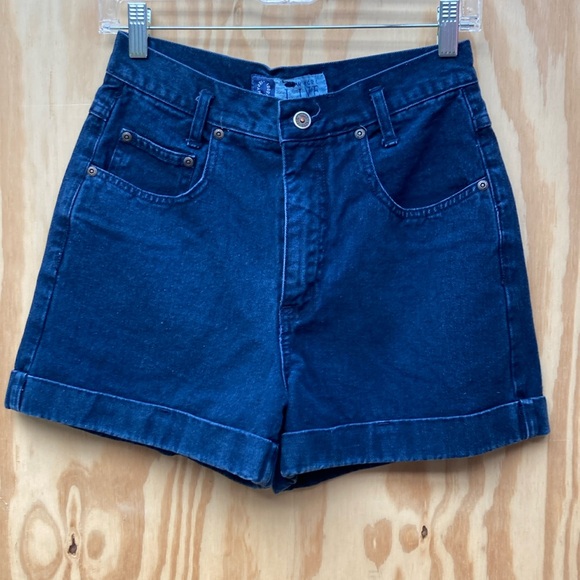 Women's Navy Blue Denim Shorts, Size 6 - Picture 1 of 3